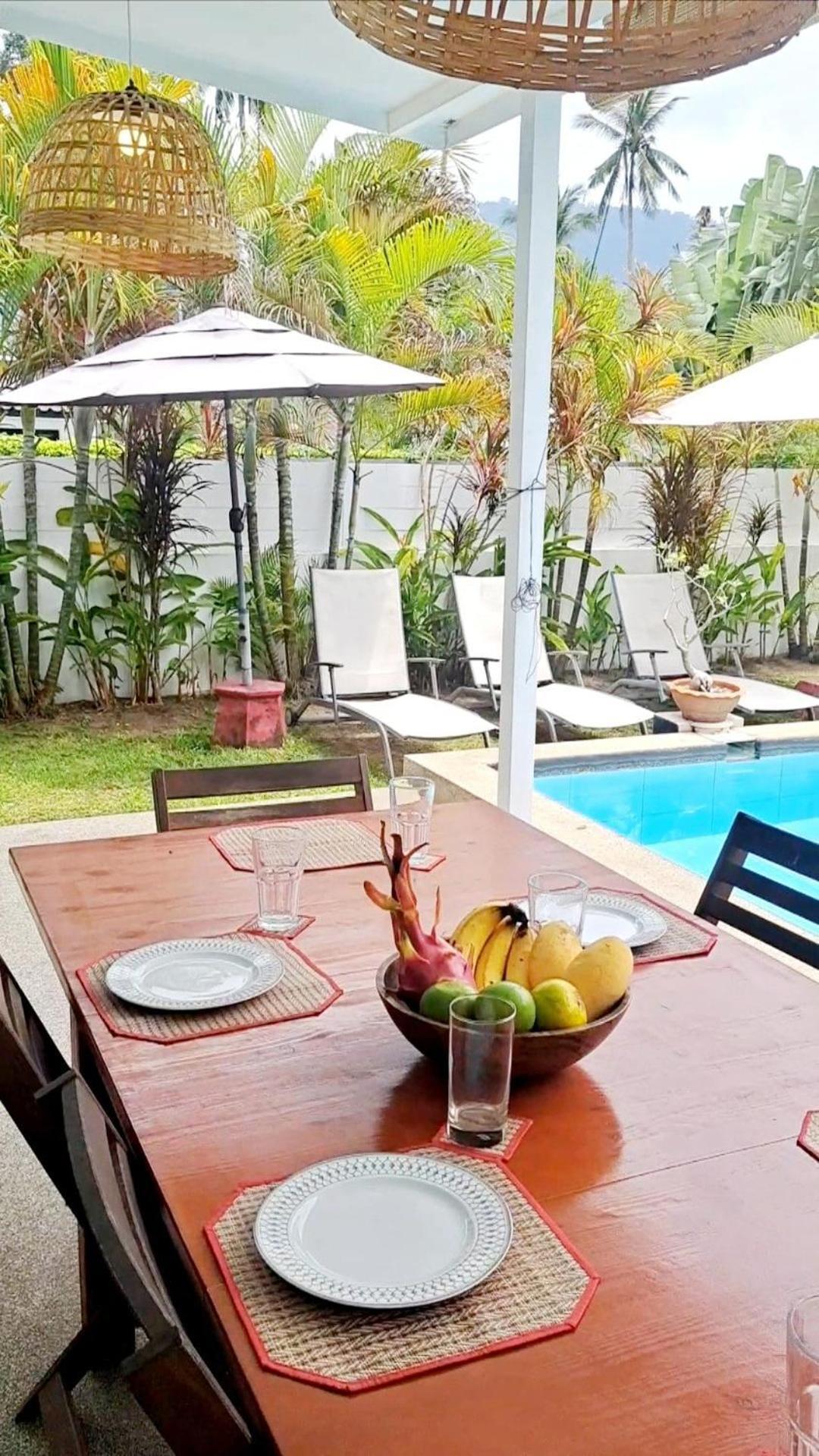 Modern Vith Pool, Montain View And Tropical Garden Amphoe Koksamui
